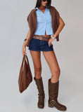 Rhode Mini Skort Blue Denim
