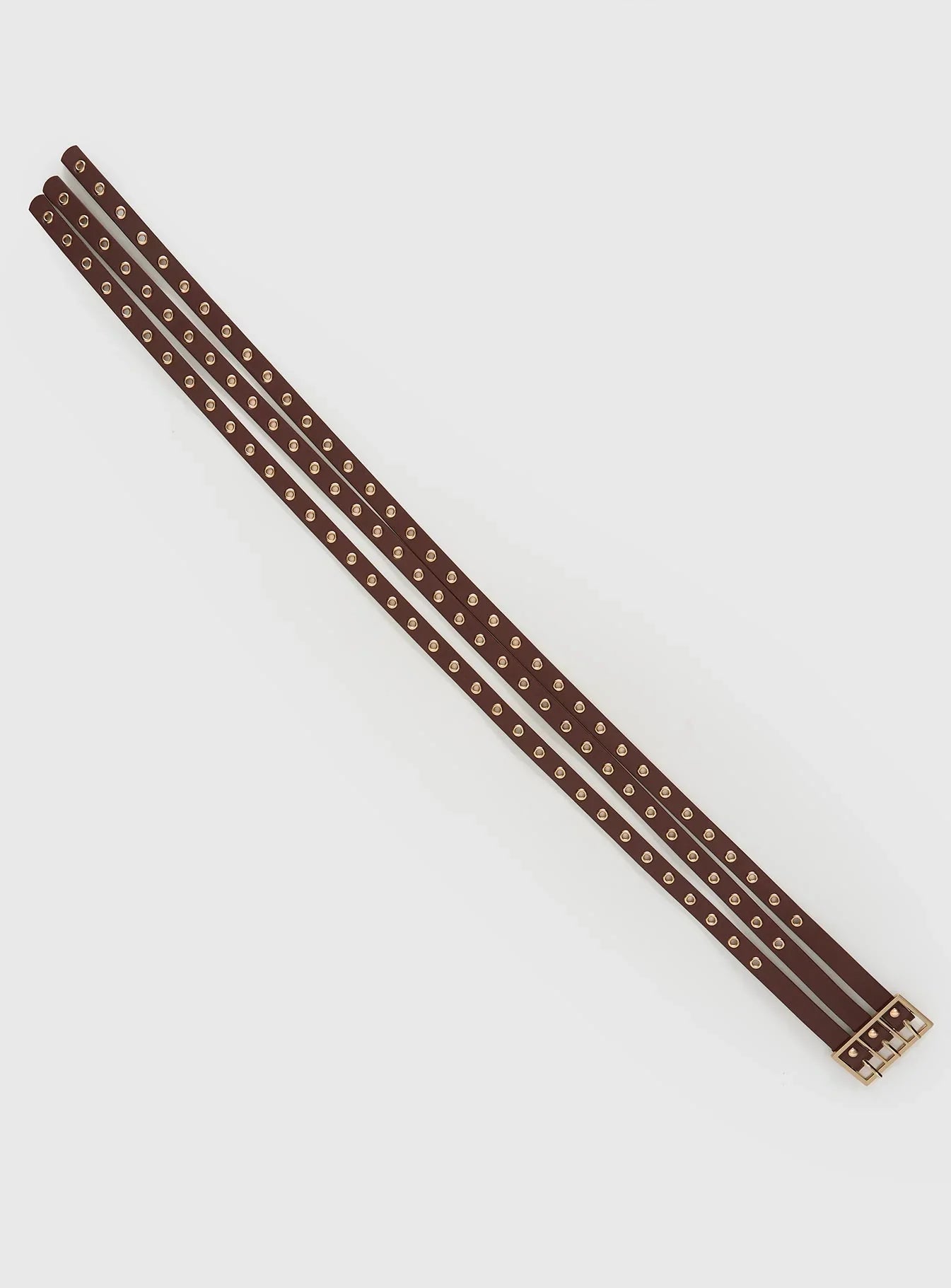 Dusk Dipped Layered Belt Brown Gold