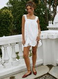 Cordelie Ruched Mini Dress White