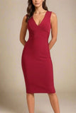 Ash Bandage Dress Red Wine Sale