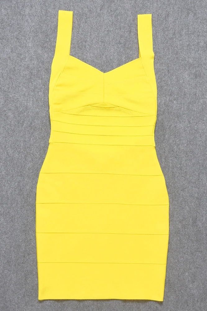 Maya Bandage Mini Dress Sun Yellow