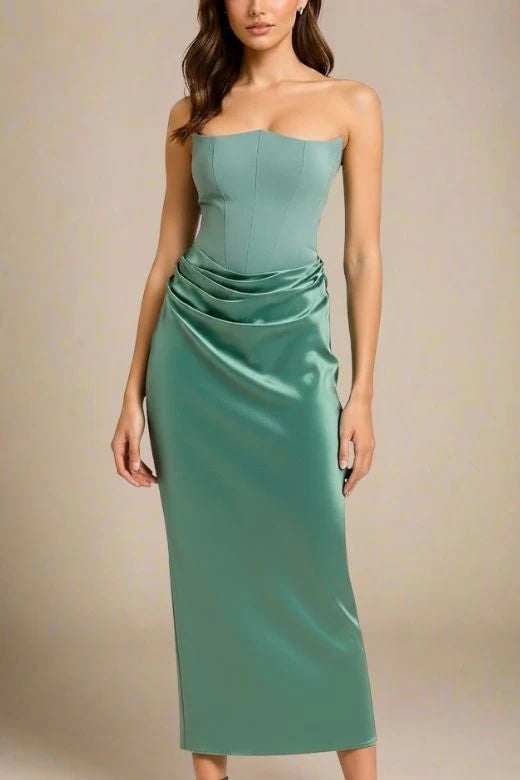 Hope Bodycon Wrap Maxi Dress Teal Green Sale