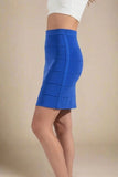 High Waist Bandage Mini Skirt Royal Blue