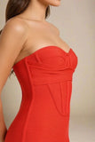 Miles Bodycon Midi Dress Lipstick Red