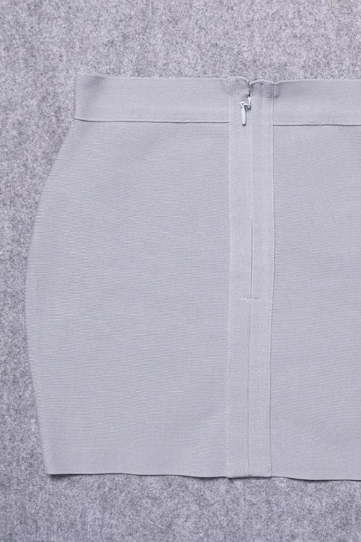 Jay High Waist Bandage Mini Skirt Grey