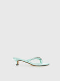 Little Italy Diamante Detail Thong Heels Aqua