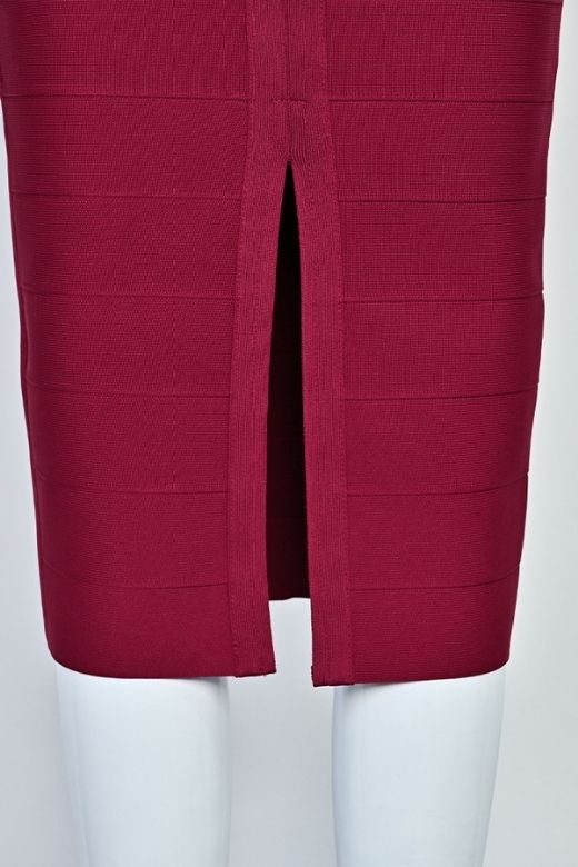 Lara Bandage Midi Dress Red Wine