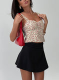 Poppyseed Top Yellow Floral
