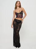 Raphalee Top Black Red Floral