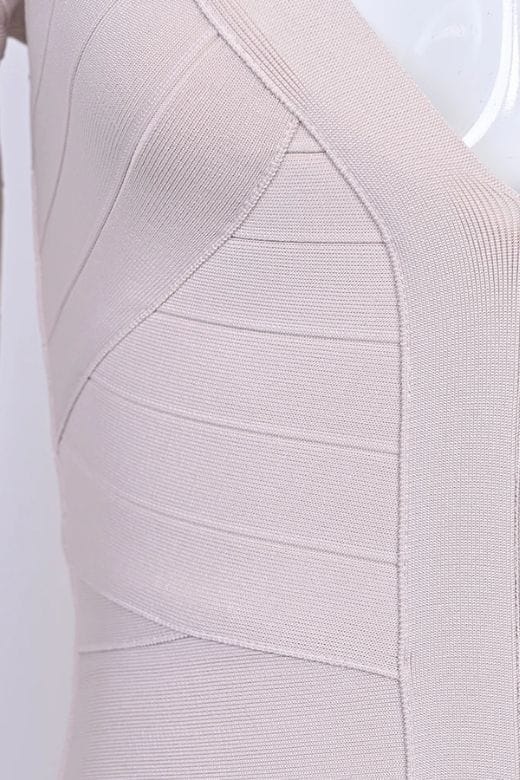 Lisa Long Sleeve Bandage Mini Dress Cream