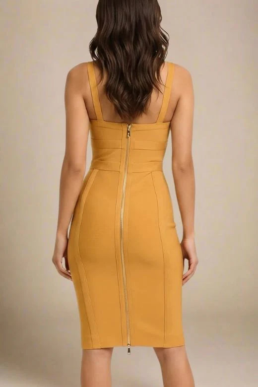Kit Bandage Dress Apricot Orange