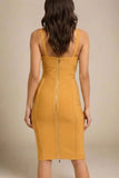 Kit Bandage Dress Apricot Orange