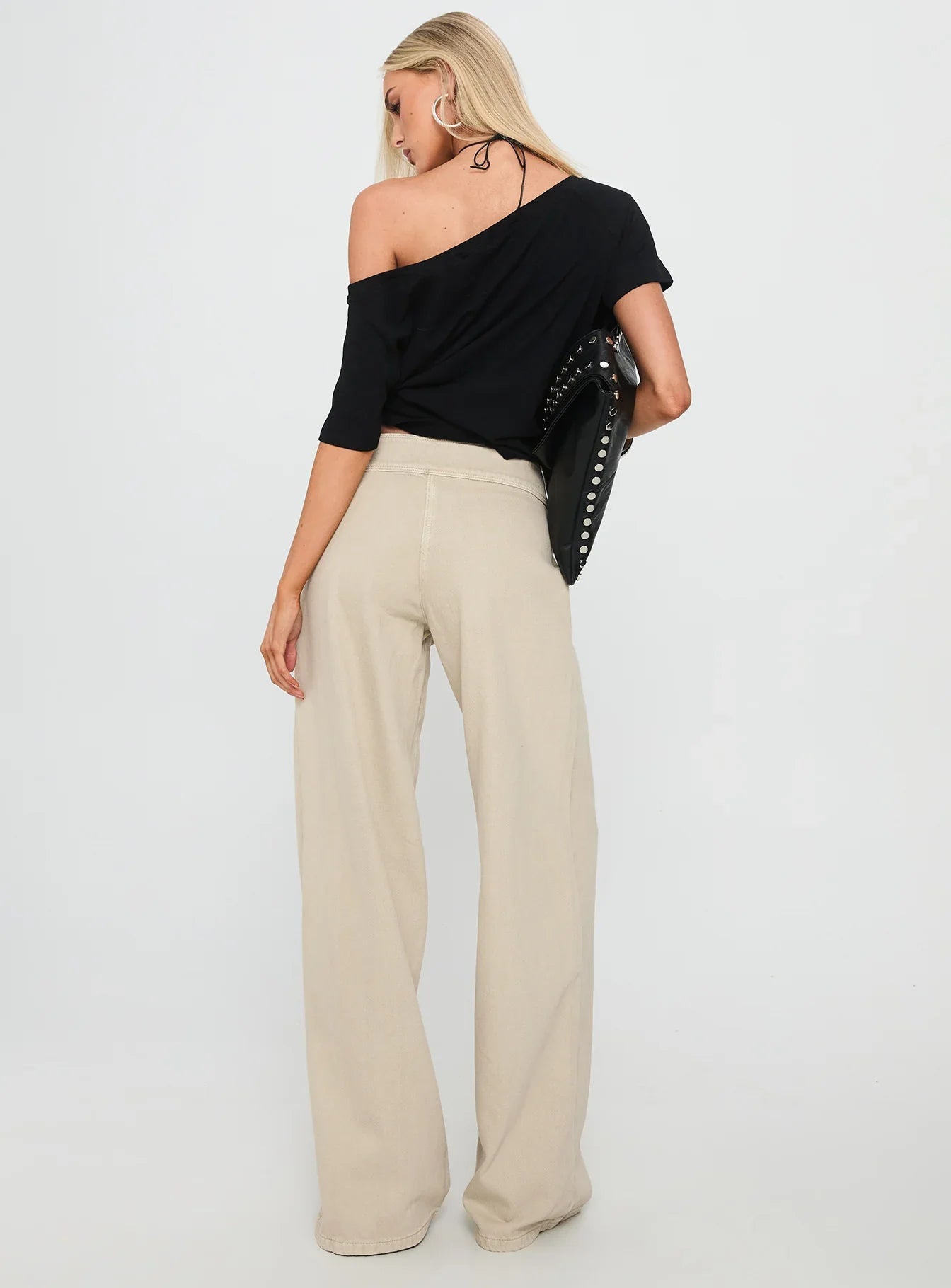Boxie Mid Rise Wide Leg Jeans Washed Green