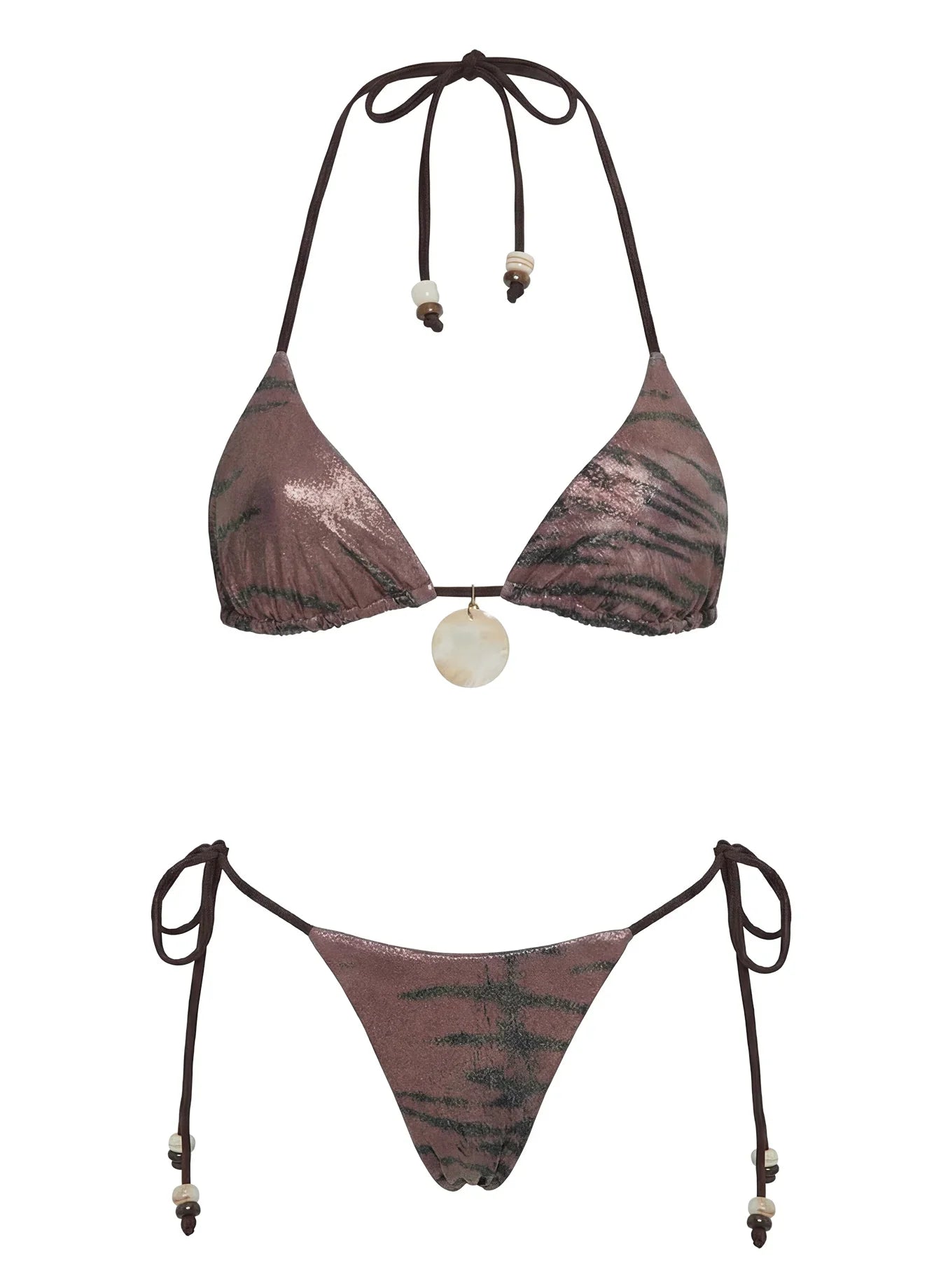 Delora Tie Side Cheeky Bikini Bottoms Tiger