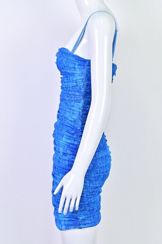 Cassie Bodycon Wrap Mini Dress Royal Blue