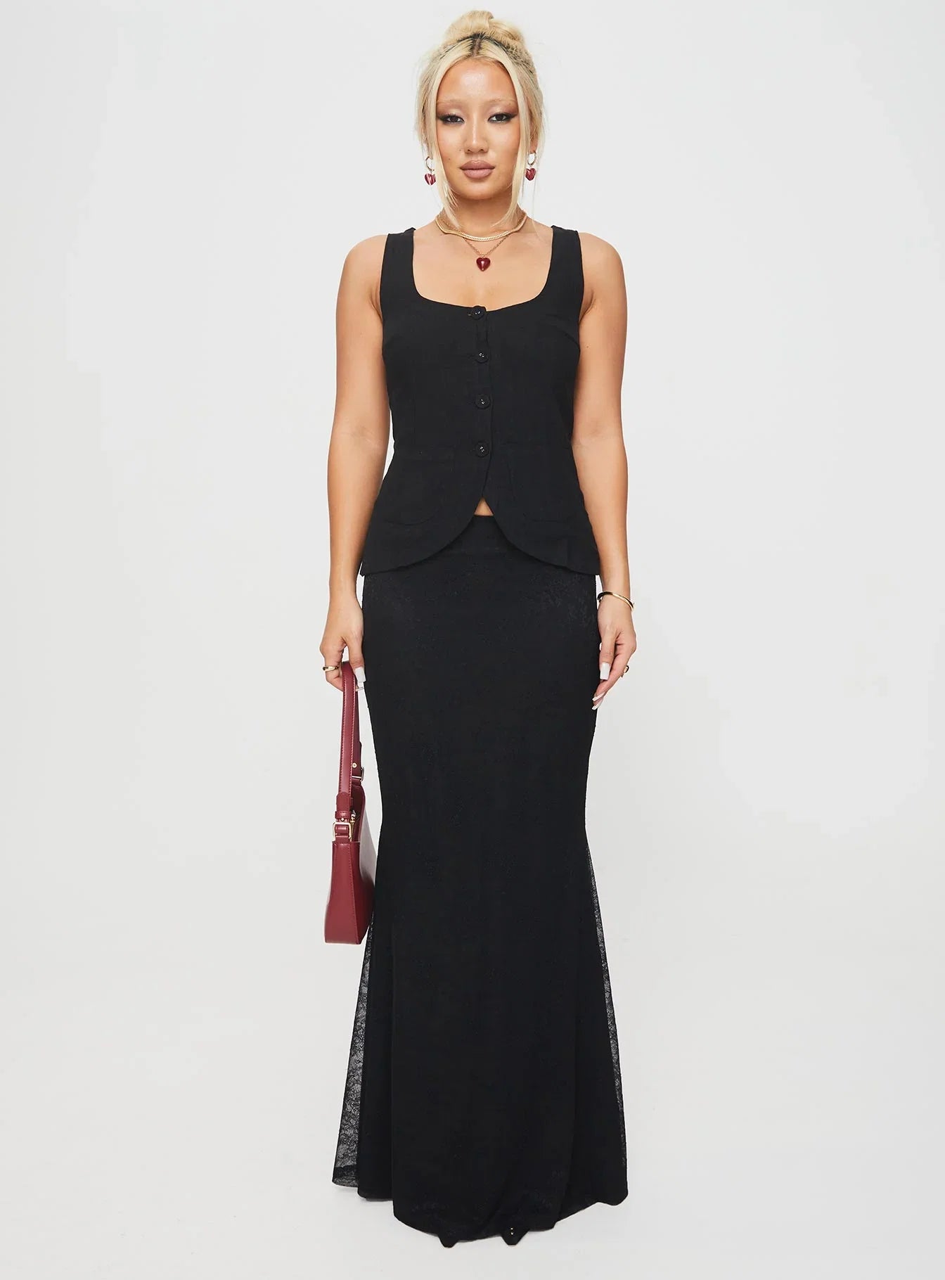 Spirito Vest Top Black