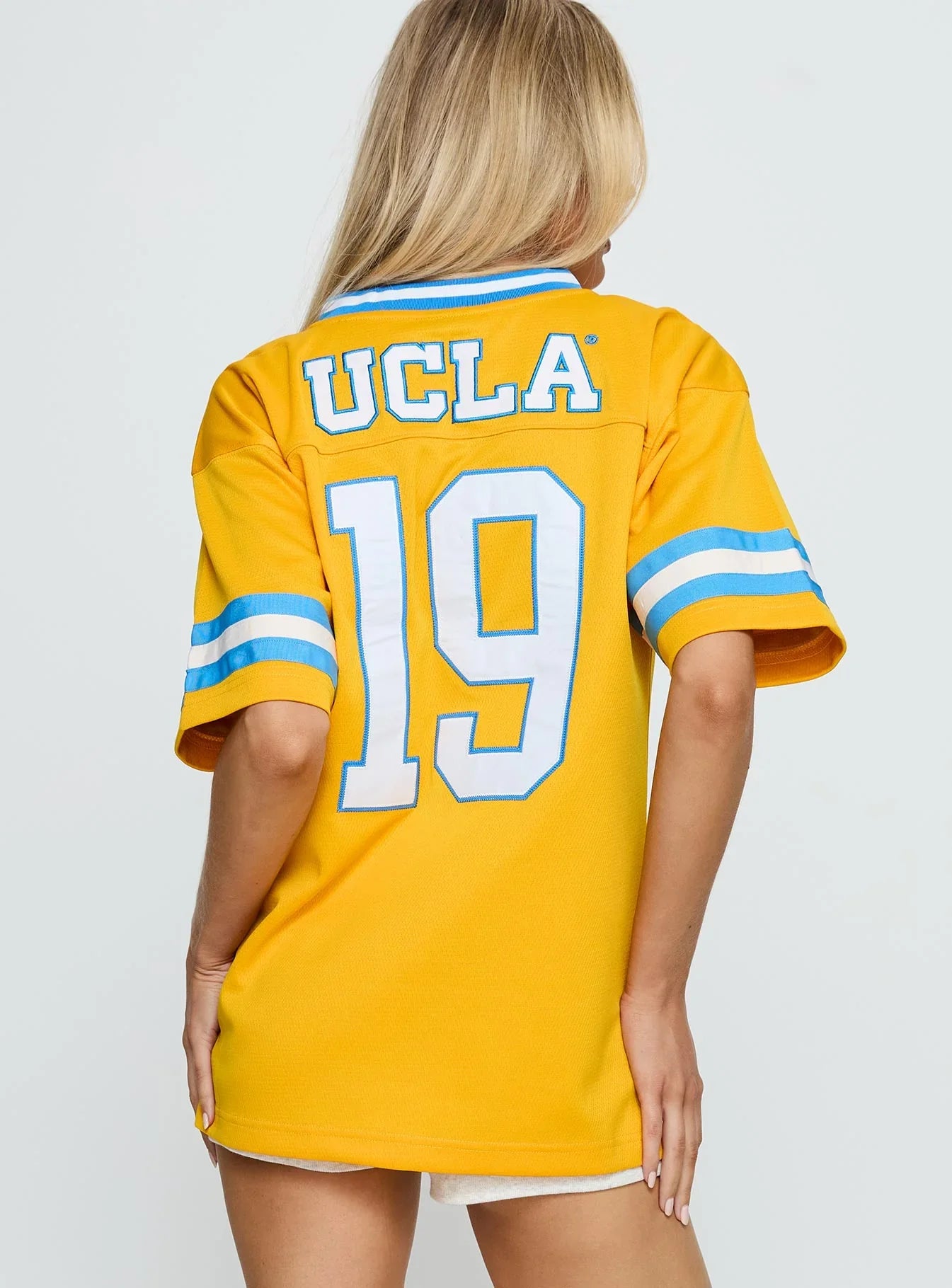 UCLA Football Button Down Jersey Gold