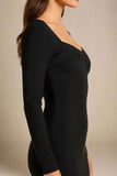 Zara Long Sleeve Bandage Mini Dress Classic Black