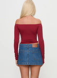 Nicolina Low Rise Denim Mini Skirt Light Wash Petite