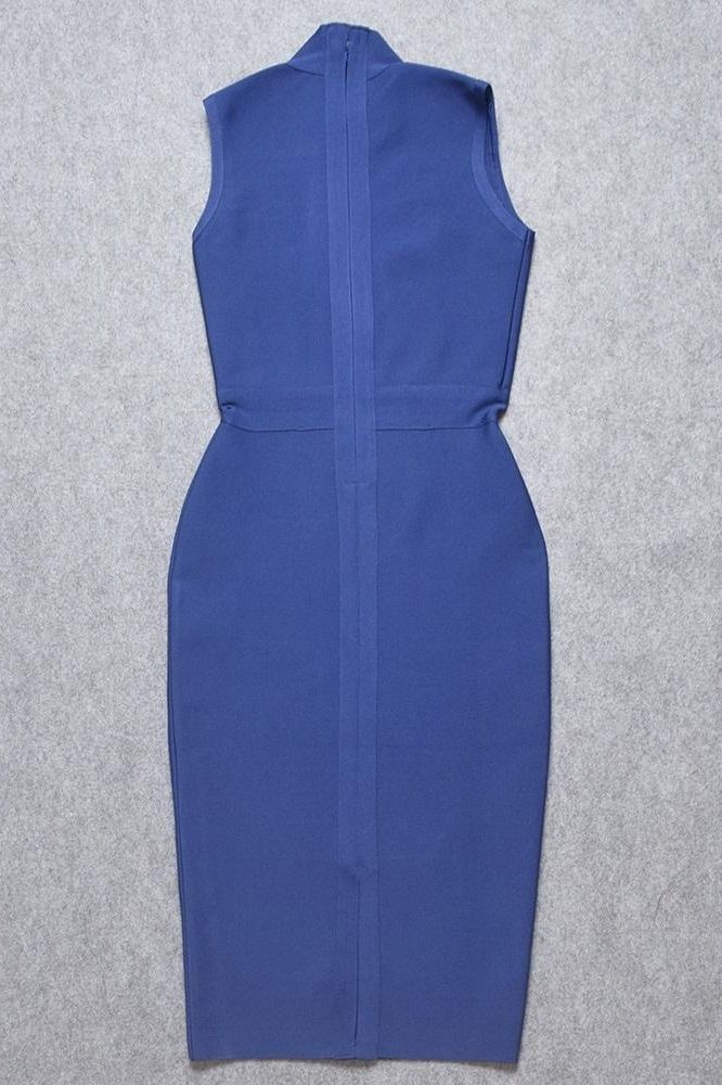 Grace Bandage Midi Dress Navy Blue
