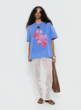 Watercolour Daydream Oversized Graphic Tee Washed Blue