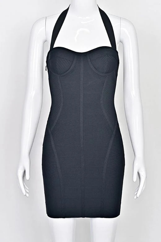 Isabella Bandage Mini Dress Classic Black