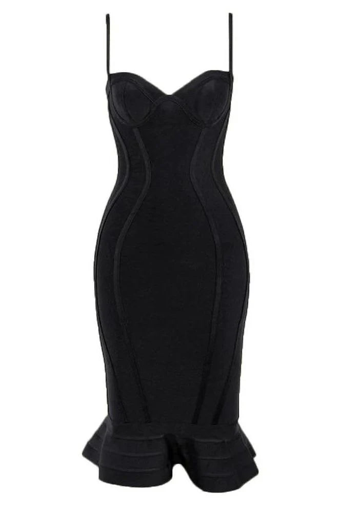 Joy Bandage Midi Dress Classic Black
