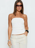 Aubrialla Strapless Top White