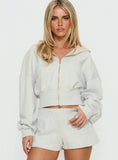 Daytime Cropped Blouson Hoodie Snow Marle