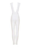 Pia Bandage Pants Jumpsuit White Pearl