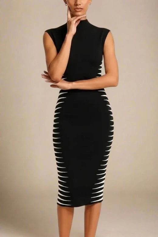 Cleo Bandage Midi Dress Classic Black