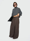 Bungala Oversized Relaxed Pants Brown Check