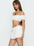 Corabel Ruffle Skort White