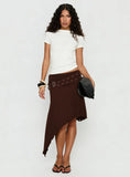 Chelese Cut Out Ruched Top White