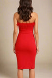 Erin Bandage Dress Lipstick Red