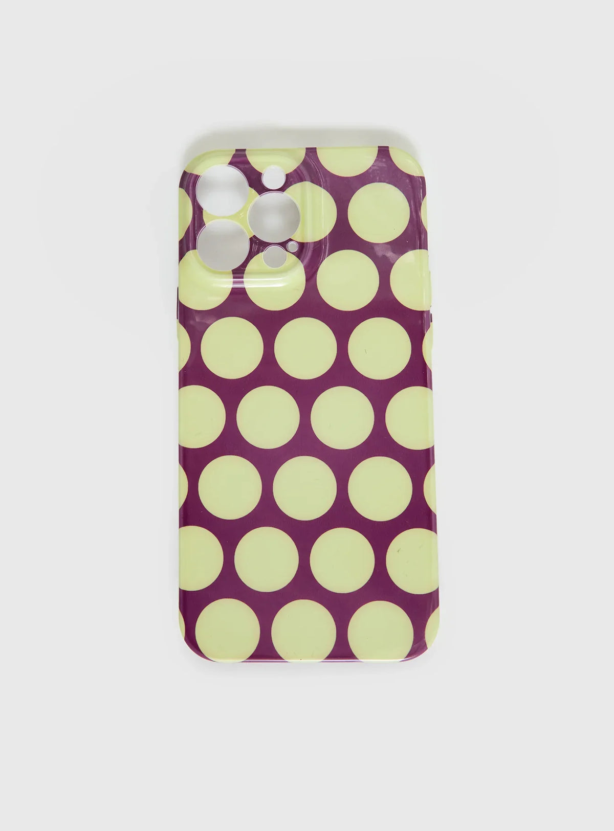 Evyna iPhone Case Yellow Plum Polka Dot