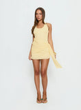 Amaleta Halter Ruched Mini Dress Butter