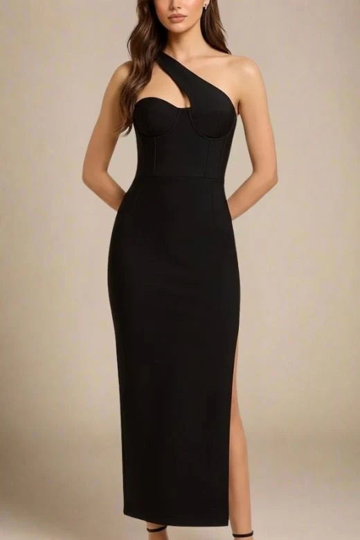 Mia Bodycon Midi Dress Classic Black