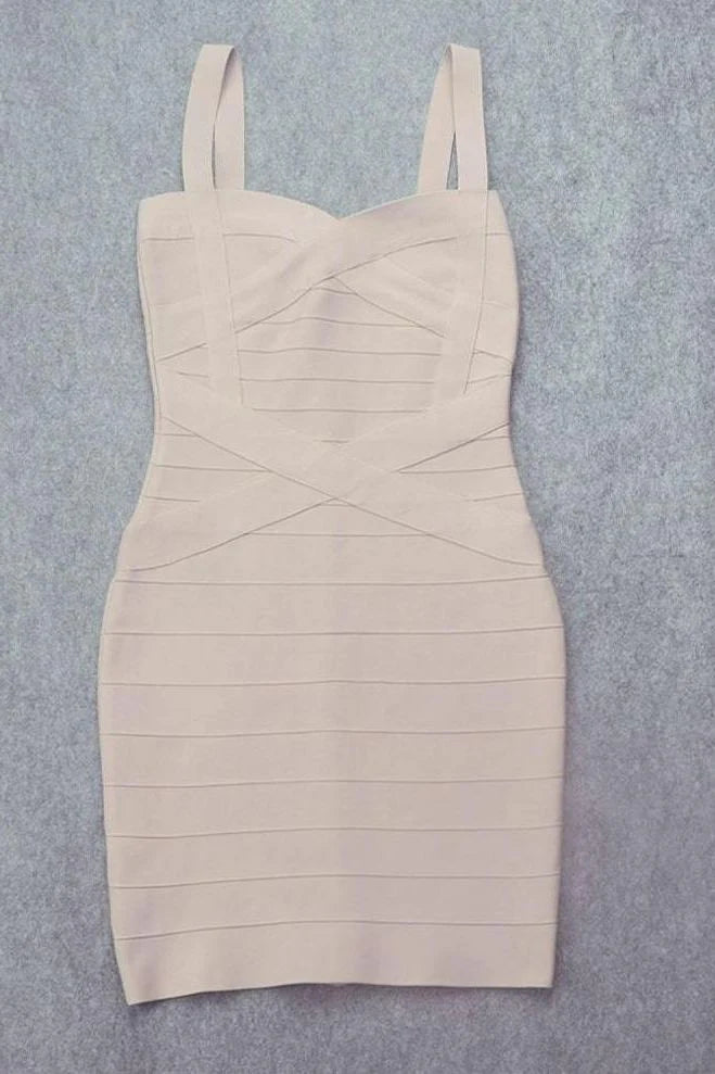 Heidi Bandage Mini Dress Cream Sale