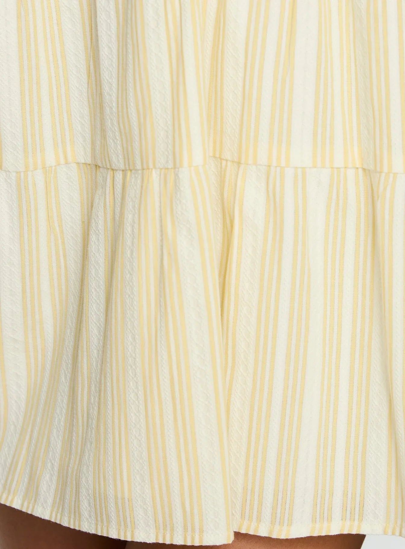 Summer Air V Neck Tiered Mini Dress Yellow