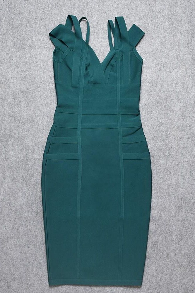 Sia Bandage Dress Emerald Green Sale