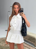 Nilufer Collared Playsuit White
