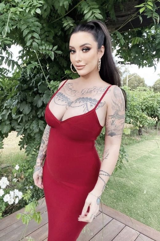 Blanche Bandage Midi Dress Lipstick Red