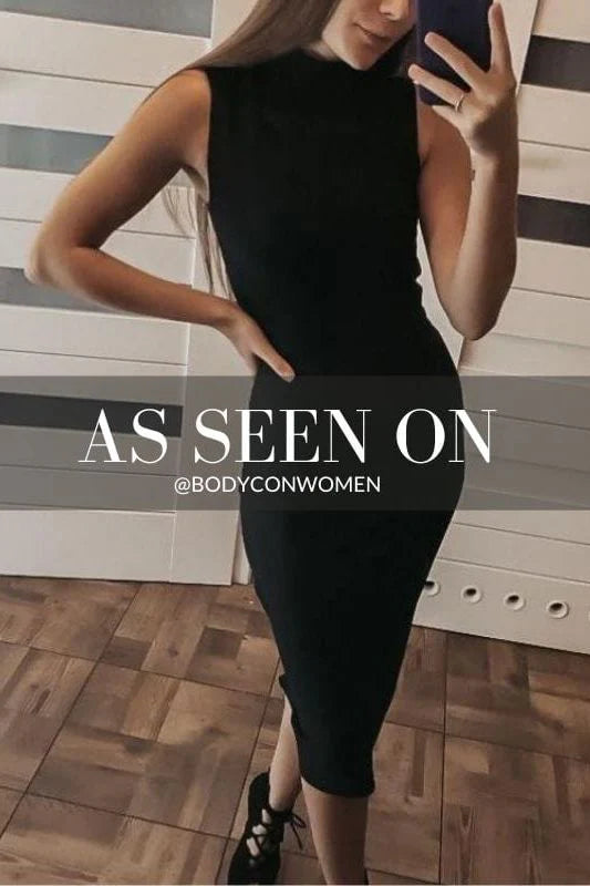 Grace Bandage Midi Dress Classic Black Sale