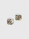 Heavenly Dream Square Earrings Gold Silver