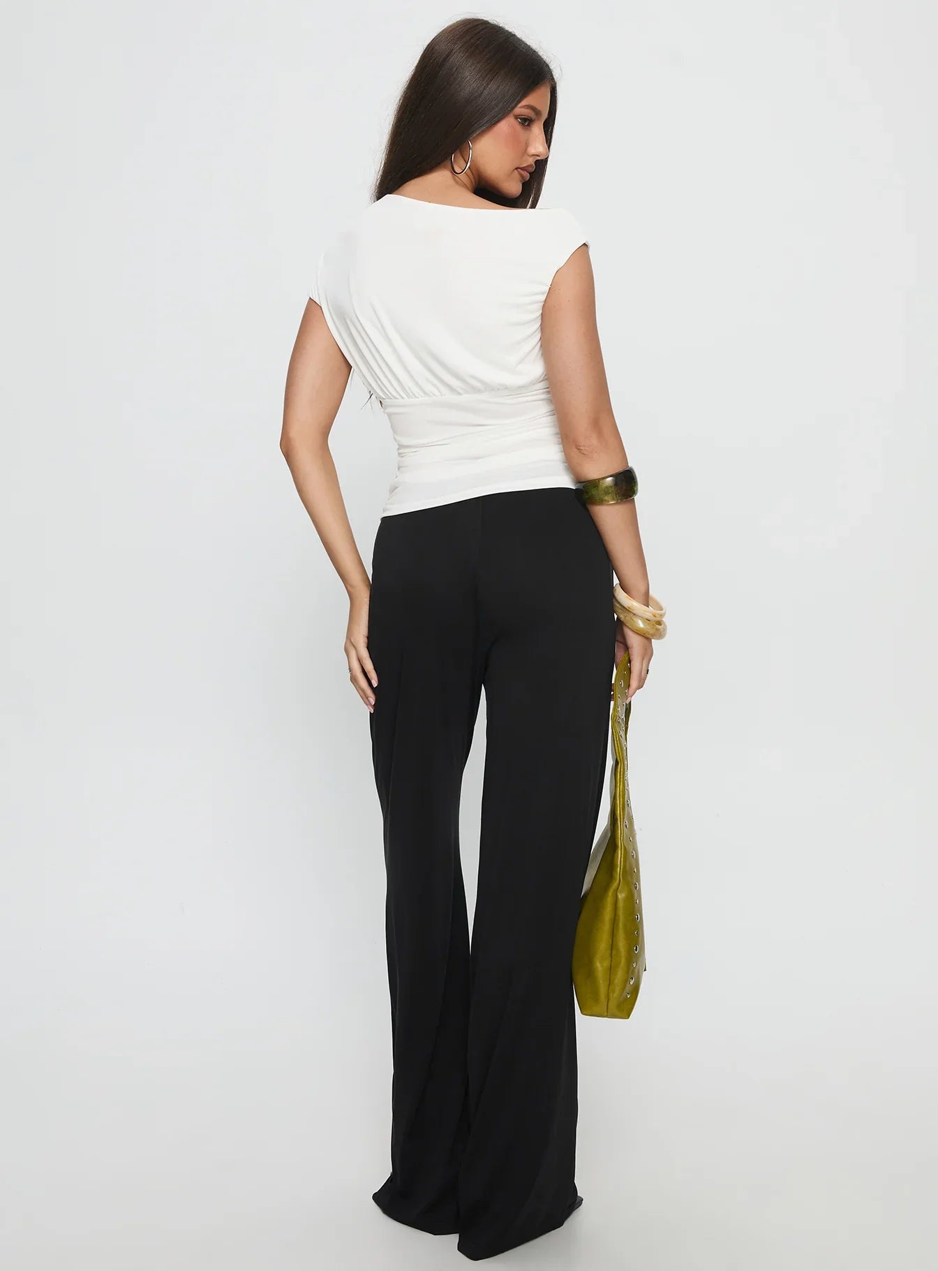 Gavrielle Jersey Wide Leg Pants Black