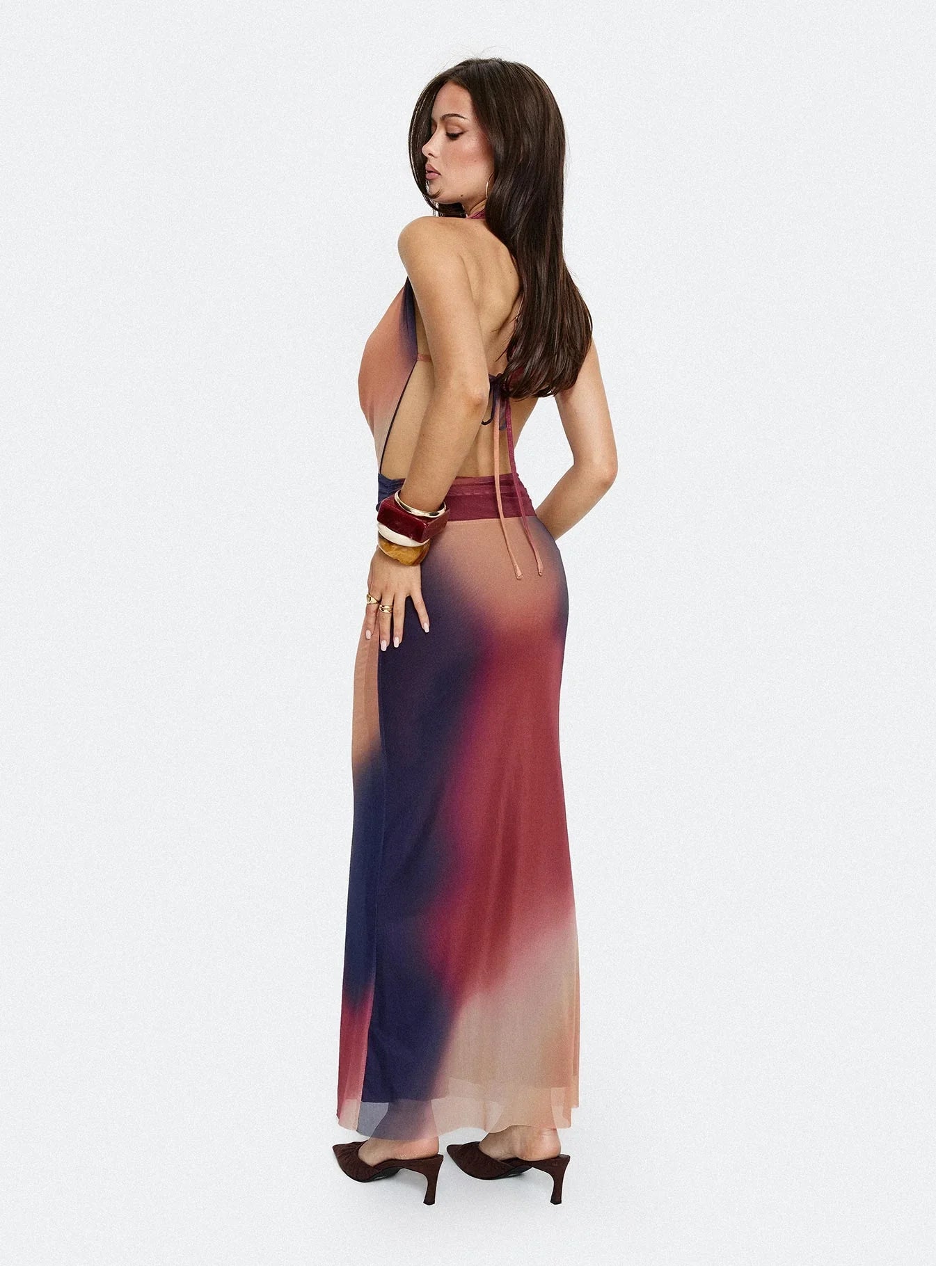 Tigress Halter Maxi Dress Multi