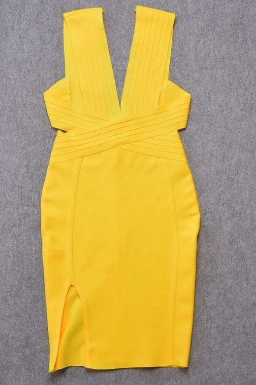 Pia Bandage Dress Sun Yellow
