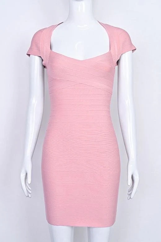 Miranda Bandage Mini Dress Ballet Pink