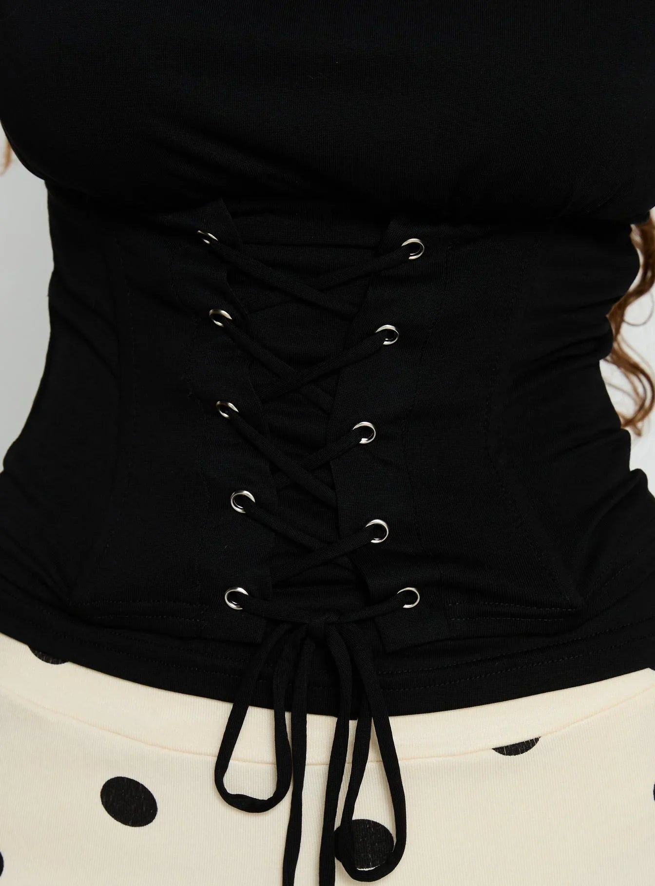 Unbothered Corset Top Black